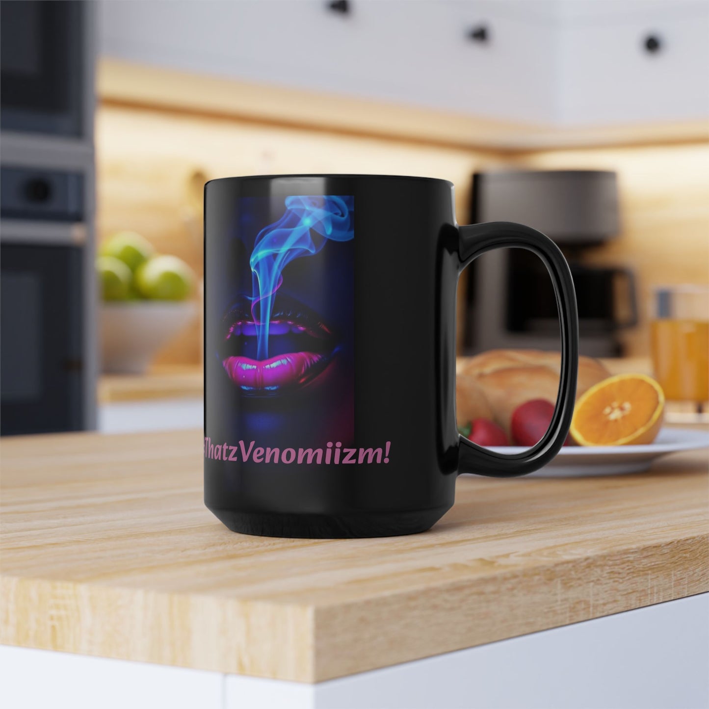 Chic Coffee Mug for Bold Souls - #ThatzVenomiiZm, Unique Gift, Cup for Coffee Lovers, Motivational Drinkware, Trendy Black Mug