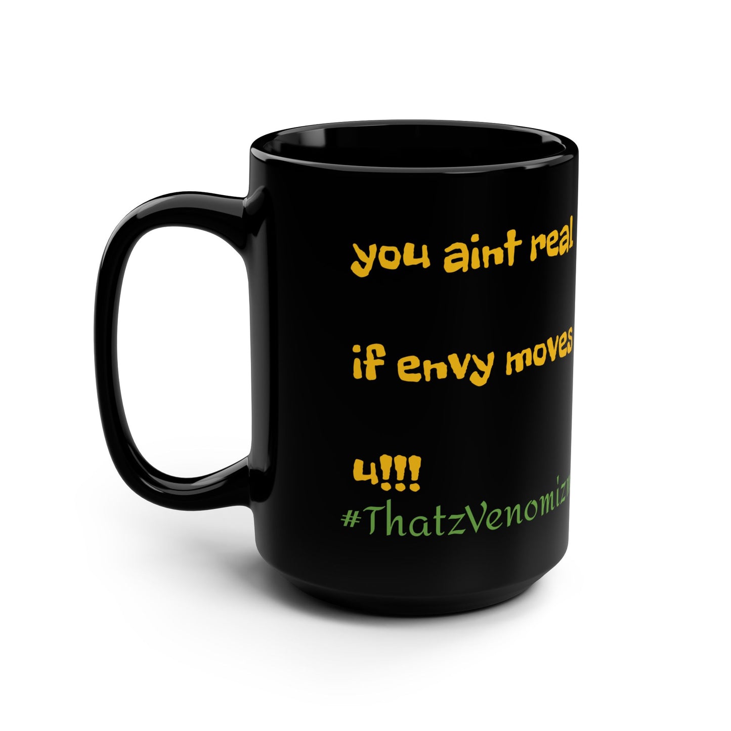 Neon Scorpion Black Mug — 15oz Glitch Art Coffee Cup