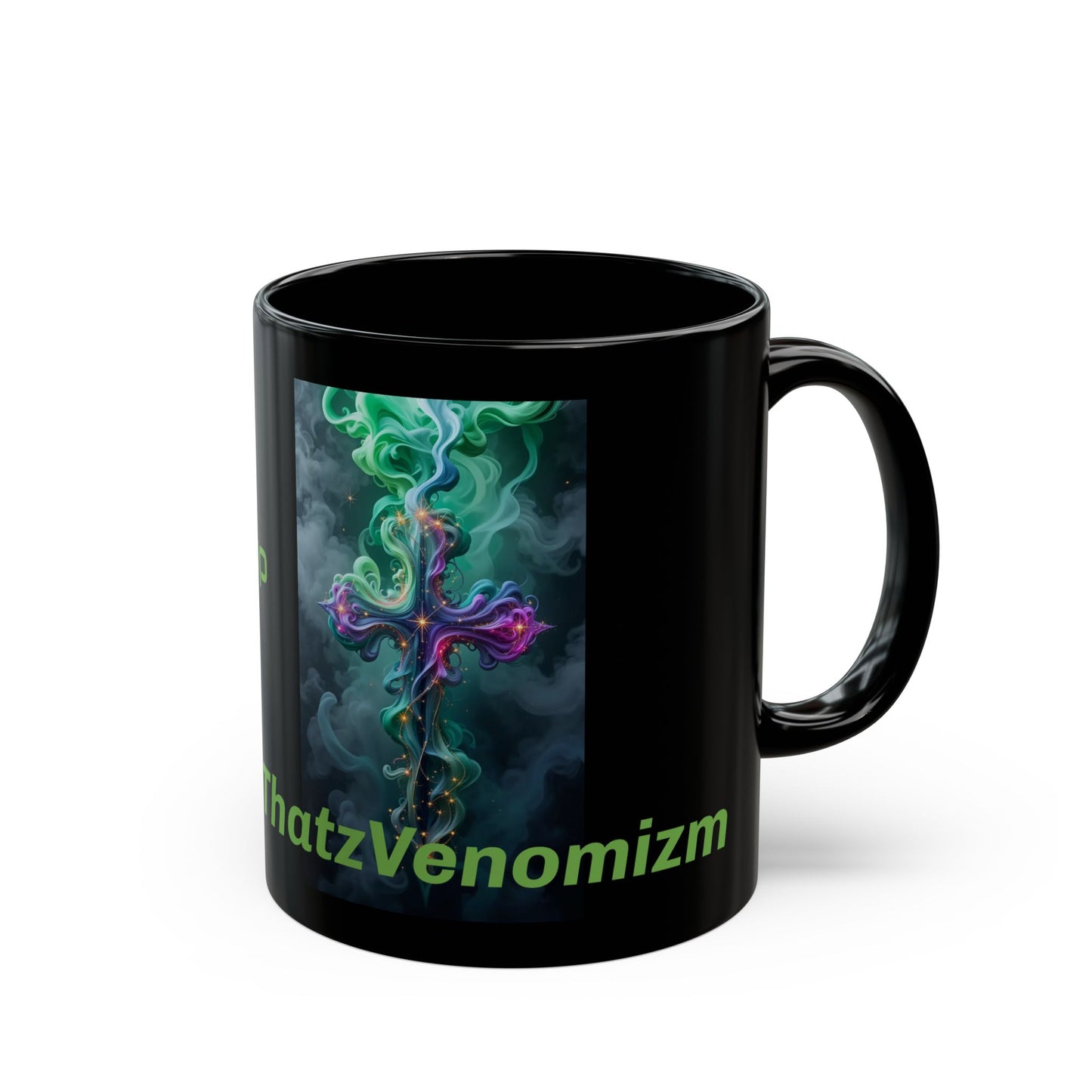 Thatz it!! Black Coffee Mug — Inspirational Smoke Cross Design (11oz & 15oz)