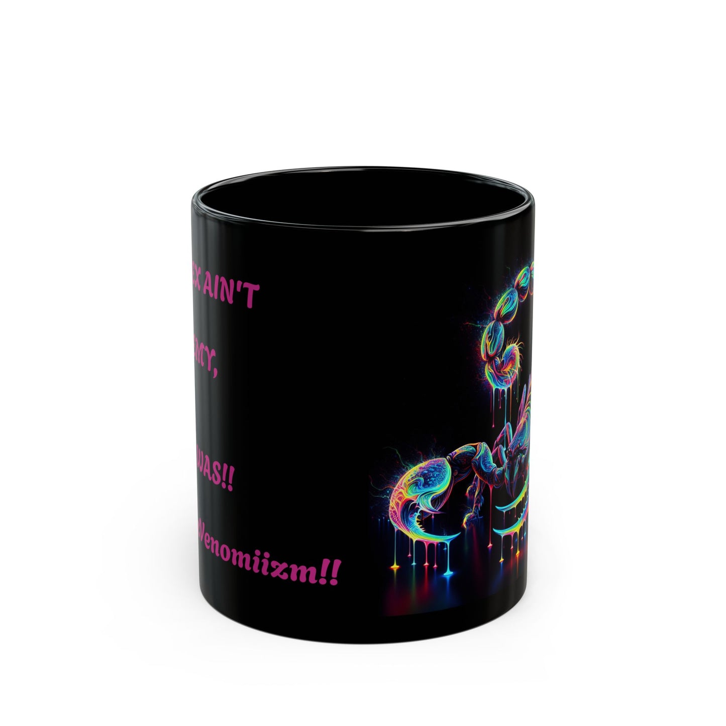 Mug - Vibrant Scorpion Black Mug with Sarcastic Realistic Quote
