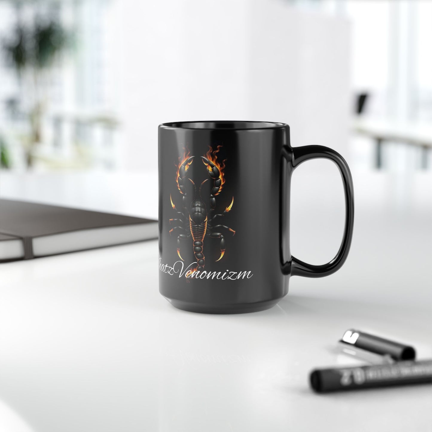 Black Mug with Scorpion Design - Empowering Coffee Cup for Motivational Moments, Unique Gift for Friends, #ThatzVenomizm, Spiritual, [...]