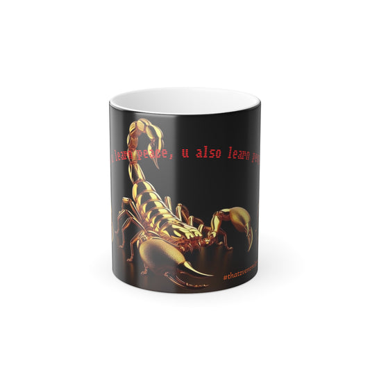 Color Morphing Mug, 11oz - Gold Scorpion Design