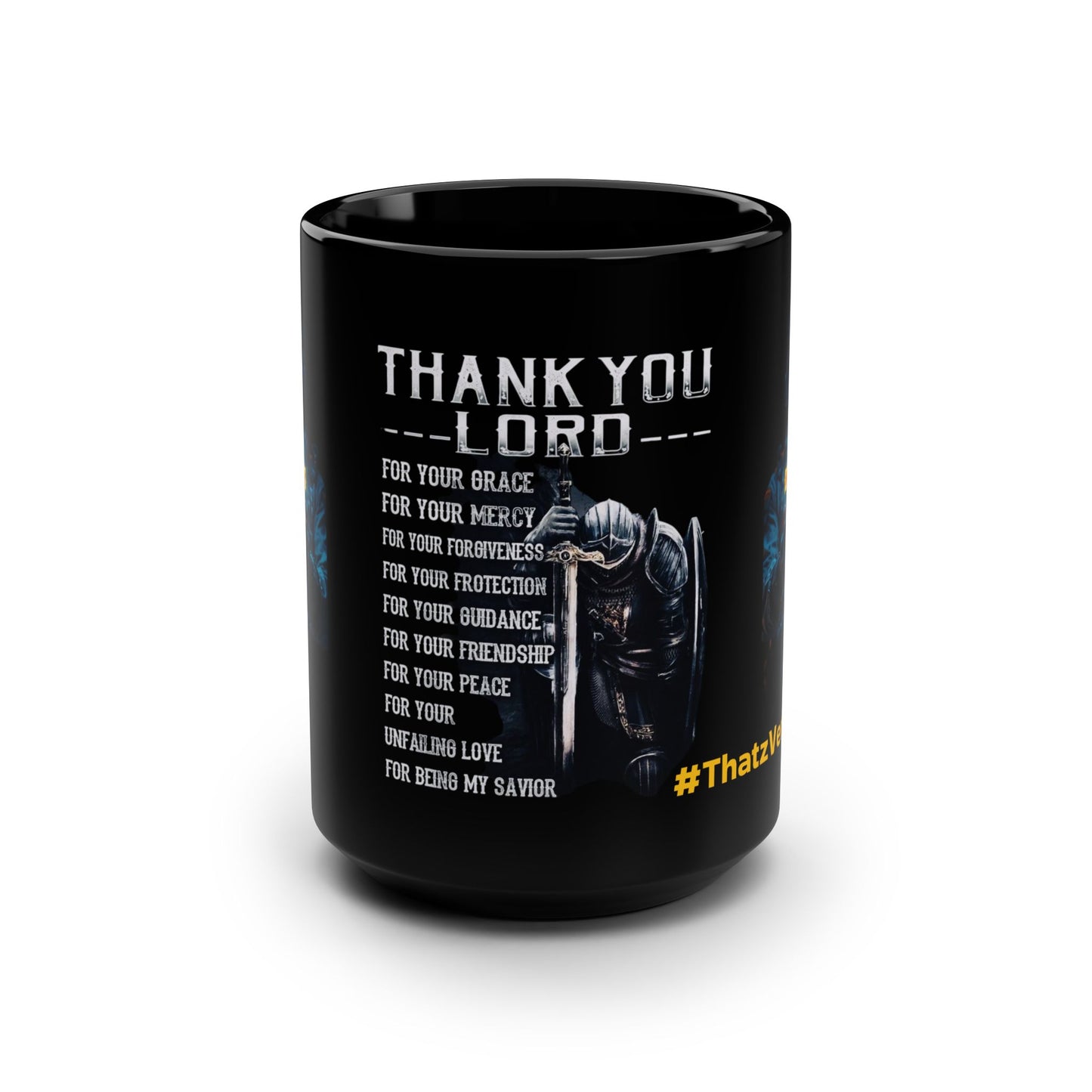 Thank You  15oz Black Mug