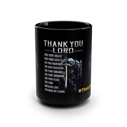 Thank You  15oz Black Mug