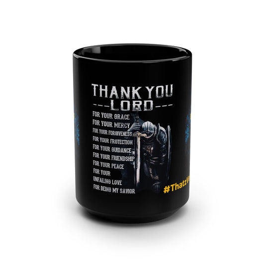 Thank You  15oz Black Mug