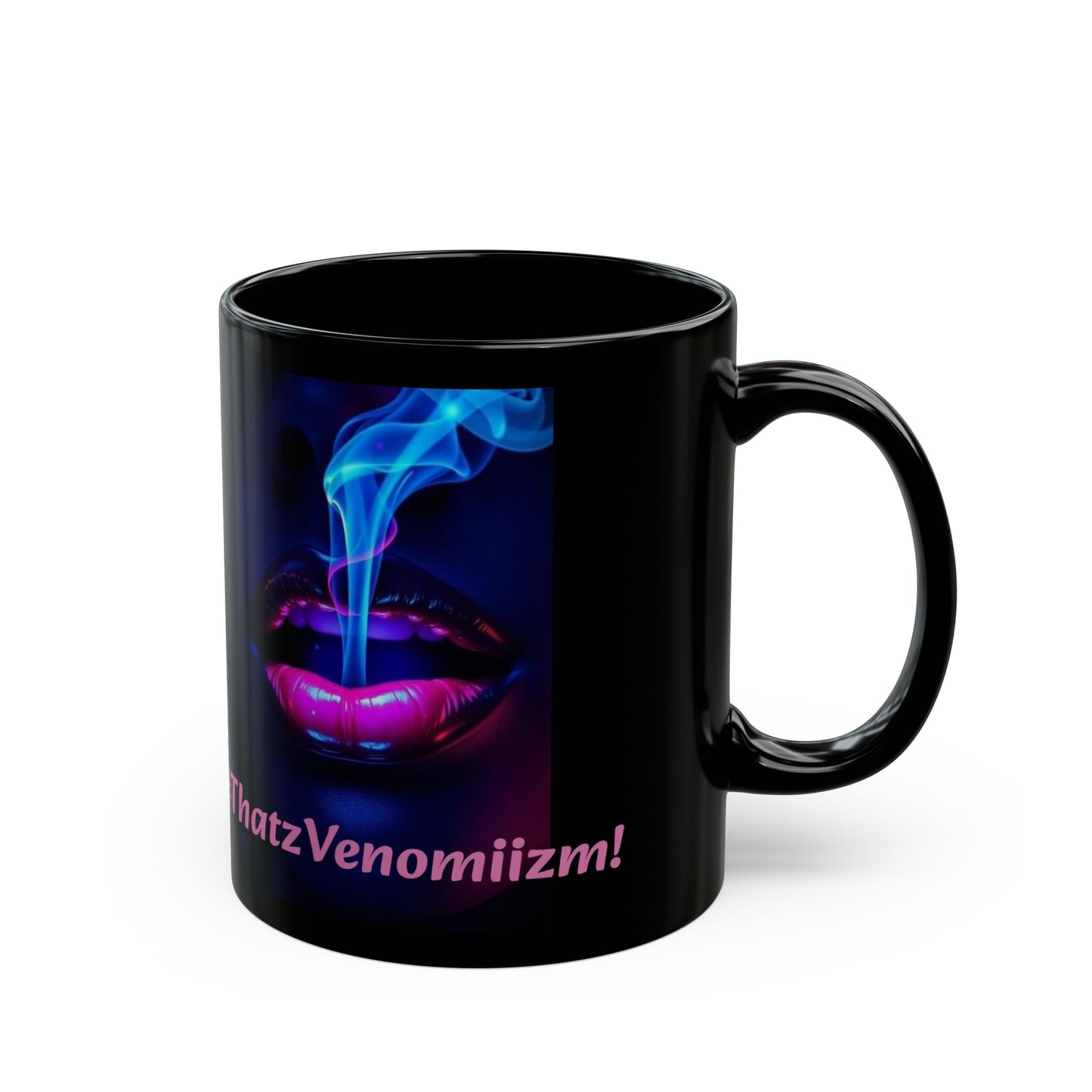 Chic Coffee Mug for Bold Souls - #ThatzVenomiiZm, Unique Gift, Cup for Coffee Lovers, Motivational Drinkware, Trendy Black Mug