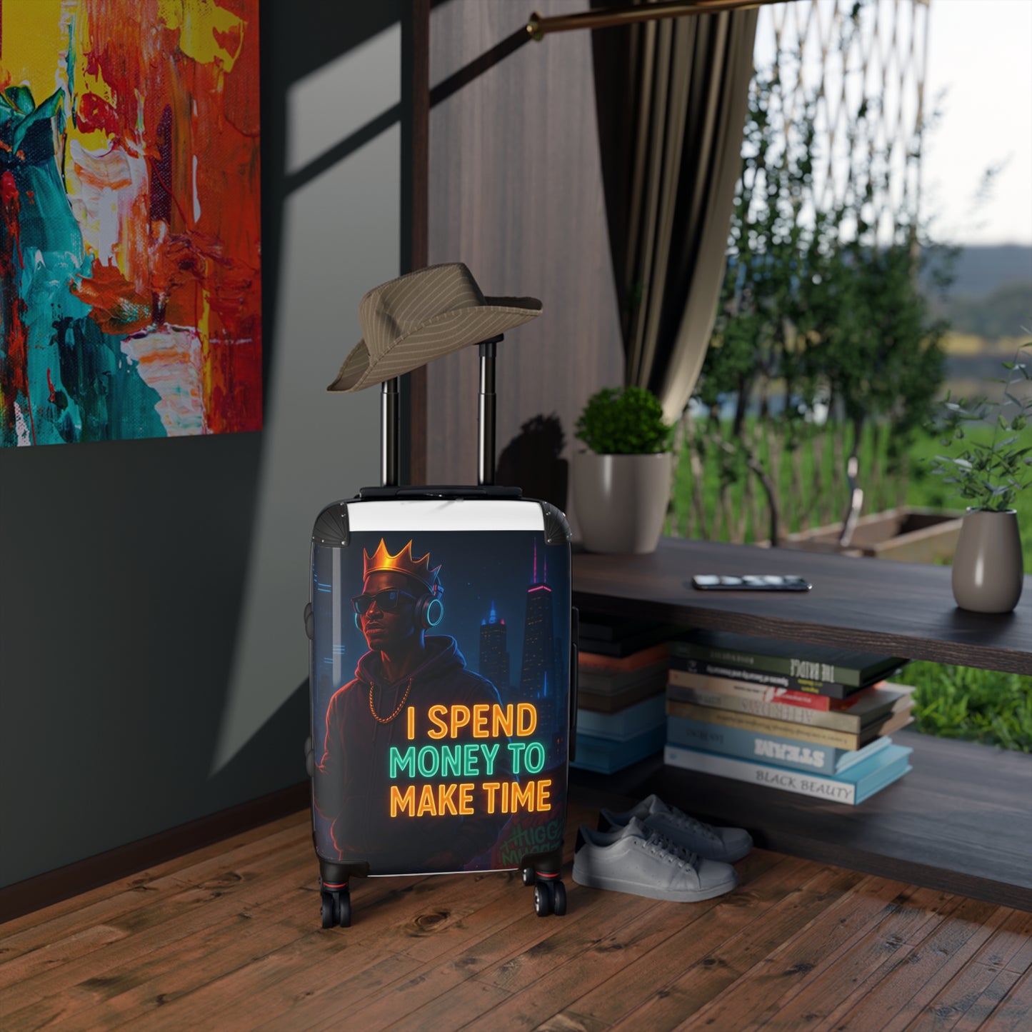 Trendy Graphic Suitcase with Urban Vibe, Perfect for Travel Enthusiasts, Great Gift for Holidays, Stylish Luggage Option, Perfect for [...]