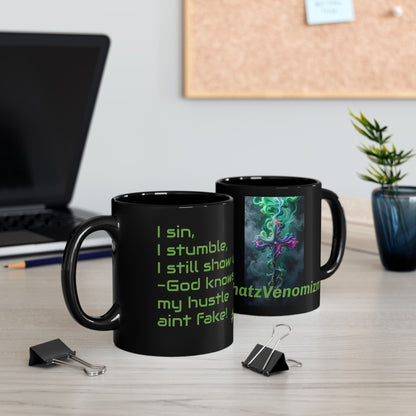 Thatz it!! Black Coffee Mug — Inspirational Smoke Cross Design (11oz & 15oz)